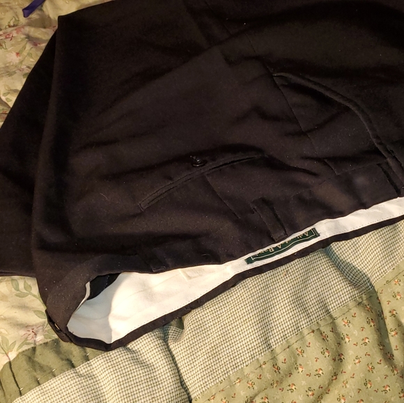 Men's Black Adjust-A-Band Dress Slacks - Picture 1 of 5
